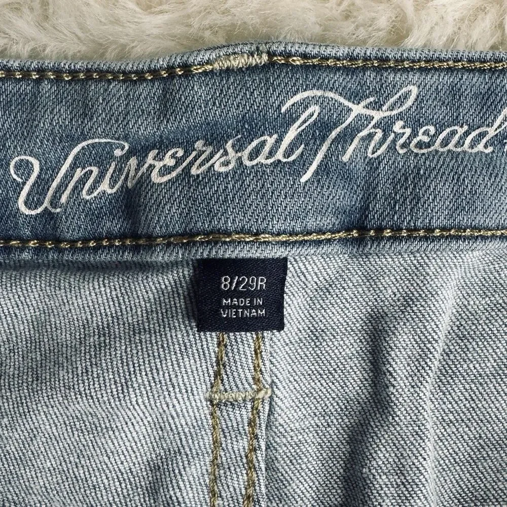 Universal Thread High Rise Skinny Jeans 8/29 (29x27.5) Blue Distressed Womens